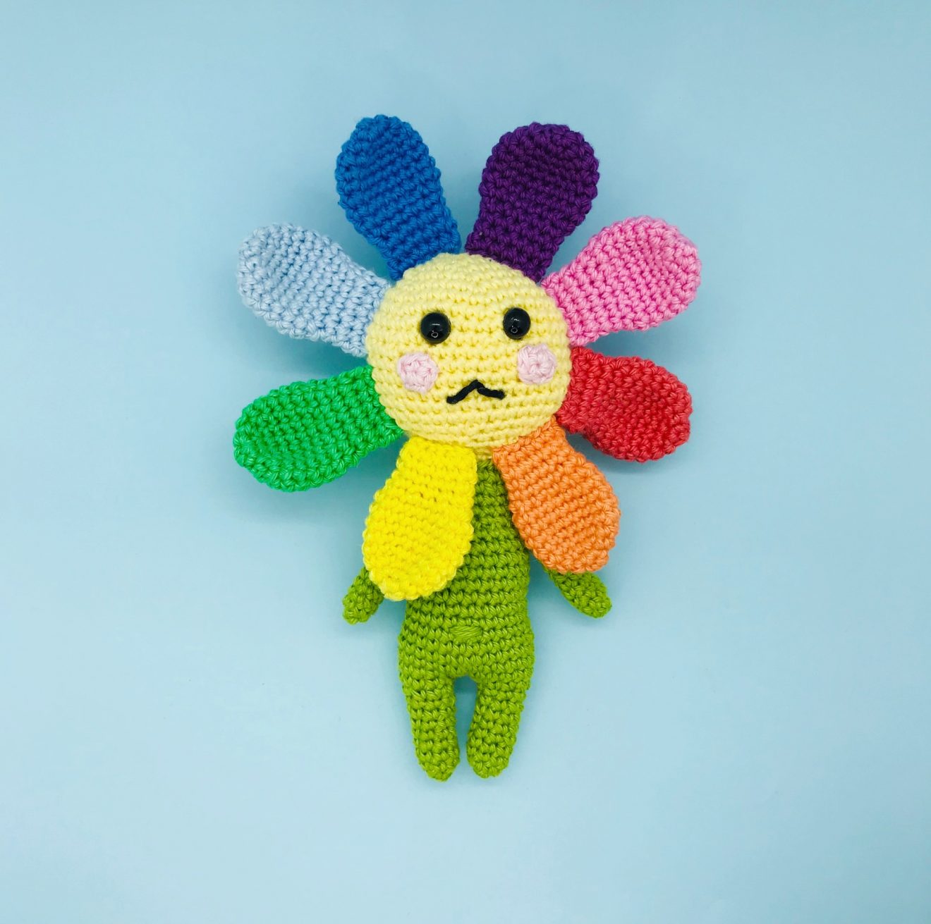Valérie, the rainbow flower- Crochet Pattern - My Rainbow Crochet