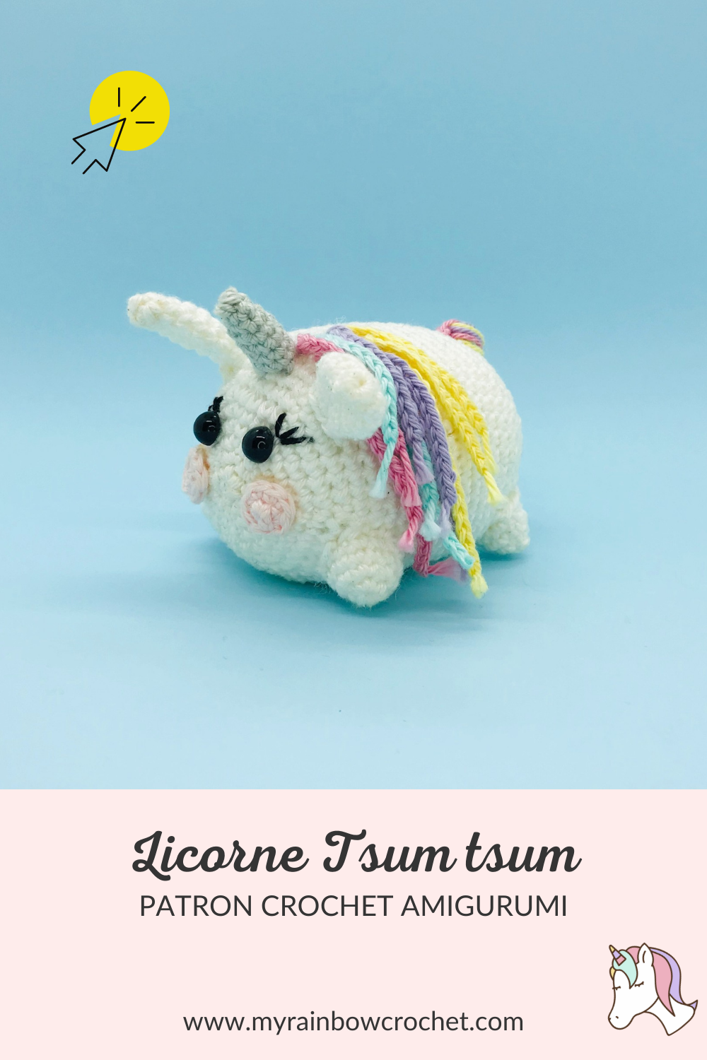 patron crochet licorne tsum tsum