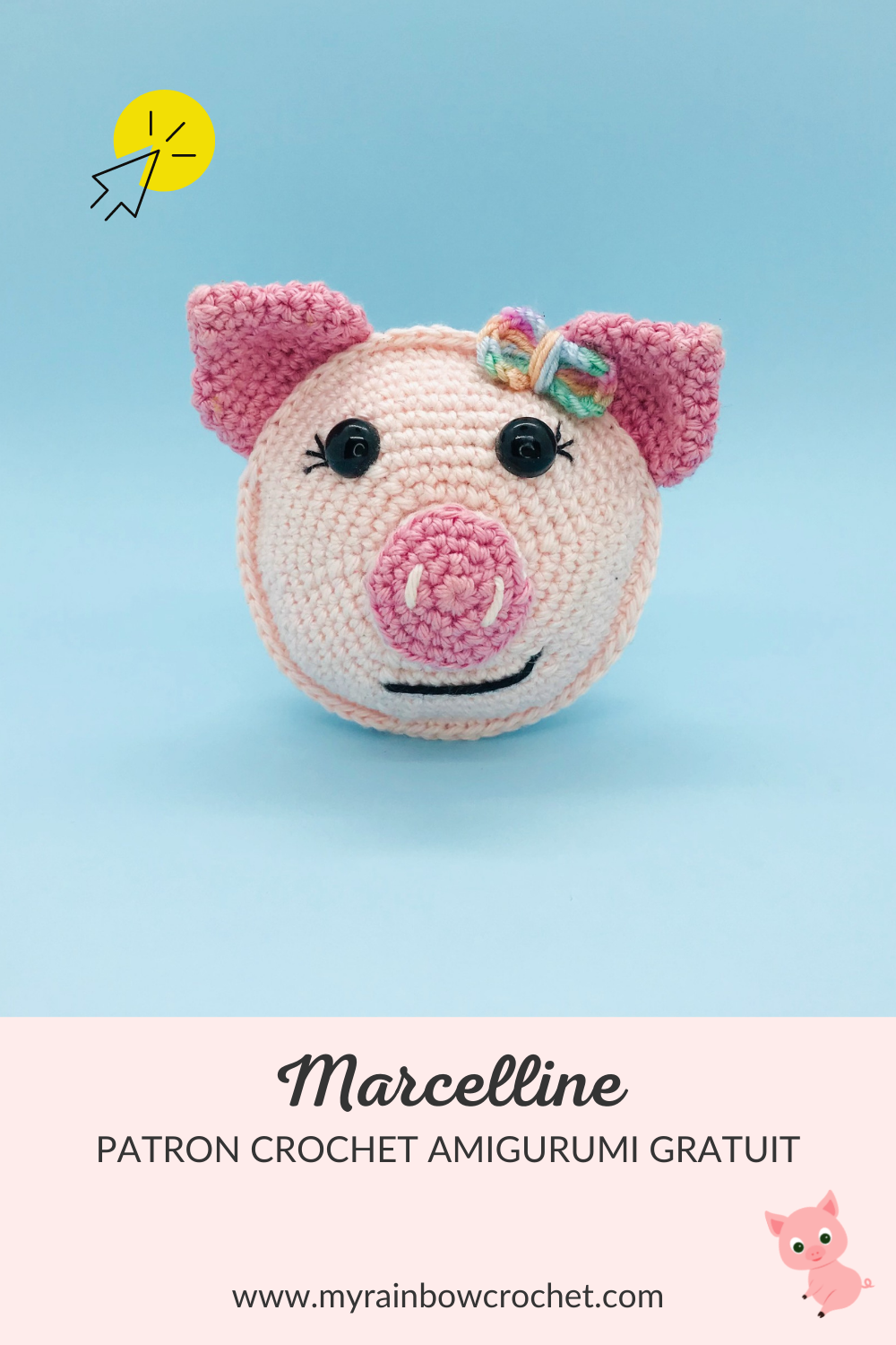 patron crochet marcelline cochon