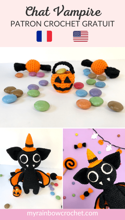 corps lucius chat vampire patron crochet poupée amigurumi débutant gratuit halloween animal
