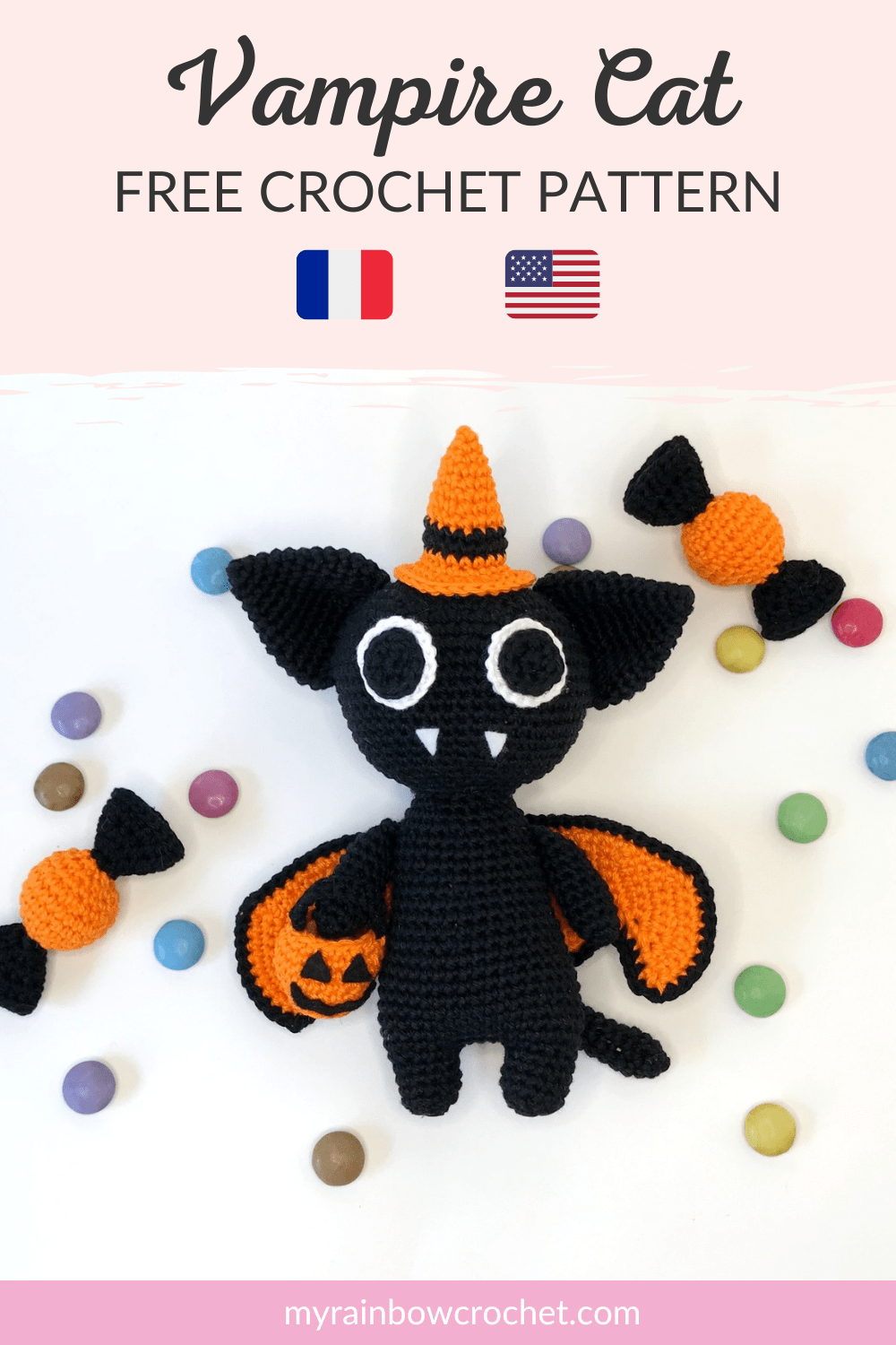 lucius vampire cat crochet pattern doll amigurumi beginner free halloween animal