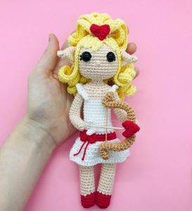 heart ashana cupid elf crochet pattern doll amigurumi beginner free love heart bow