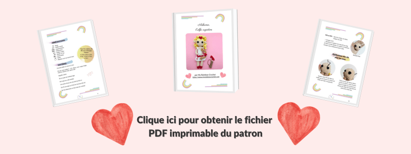 ashana elfe cupidon amour saint valentin patron crochet gratuit facile débutant poupée amigurumi