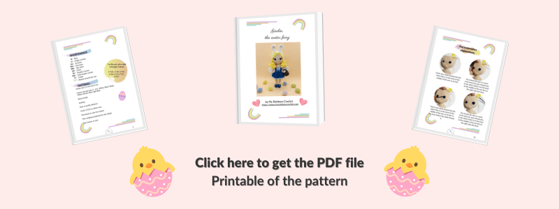 gaelia easter fairy free crochet pattern easy doll beginner amigurumi US 4