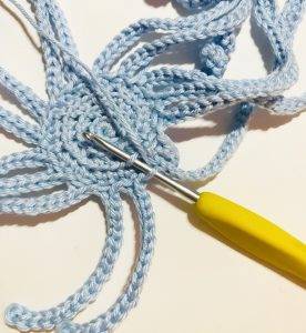 hair marea mermaid princess easy crochet pattern doll amigurumi beginner freeSlSt on the base by skipping 1 stitch.