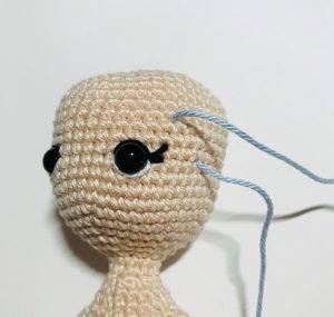 eyebrows marea mermaid princess easy crochet pattern doll amigurumi beginner free