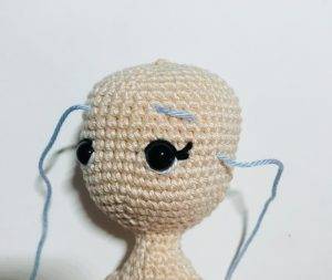 eyebrows marea mermaid princess easy crochet pattern doll amigurumi beginner free