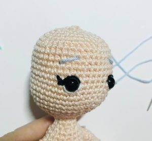 eyebrows marea mermaid princess easy crochet pattern doll amigurumi beginner free