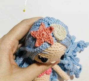 couronne de mer marea princesse sirène patron crochet poupée amigurumi débutant gratuit