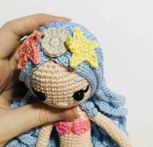 sea crown marea mermaid princess easy crochet pattern doll amigurumi beginner free