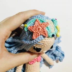 sea crown marea mermaid princess easy crochet pattern doll amigurumi beginner free