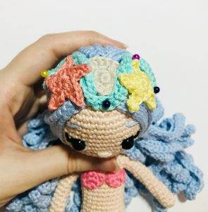 sea crown marea mermaid princess easy crochet pattern doll amigurumi beginner free