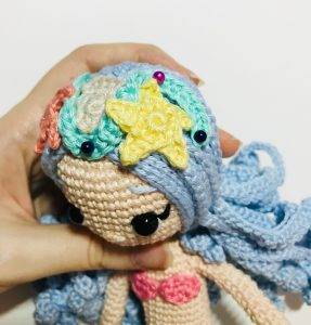 sea crown marea mermaid princess easy crochet pattern doll amigurumi beginner free