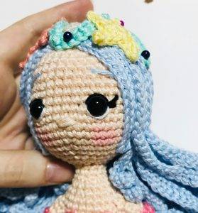 cheeks marea mermaid princess easy crochet pattern doll amigurumi beginner free