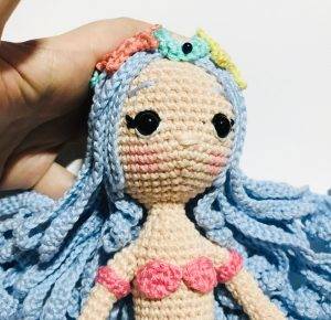 cheeks marea mermaid princess easy crochet pattern doll amigurumi beginner free