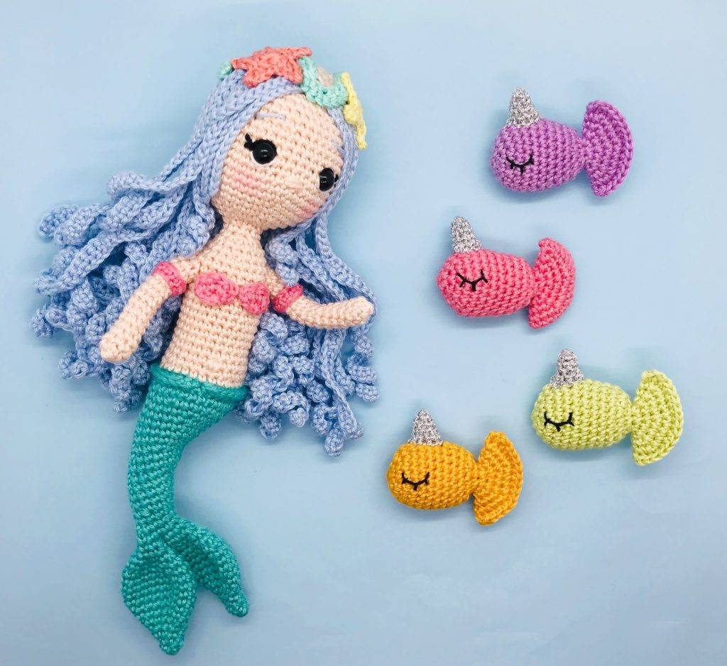 marea mermaid princess easy crochet pattern doll amigurumi beginner free