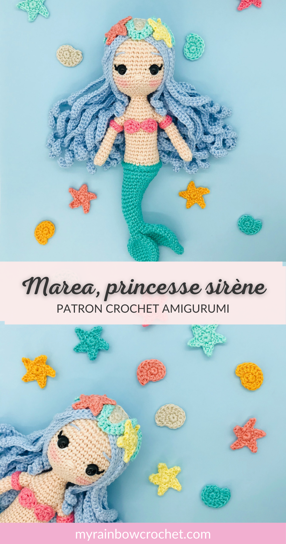 crochet pattern marea mermaid princess
