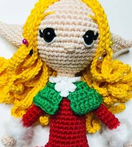 cape elerinna elfe de noël patron crochet poupée amigurumi débutant gratuit