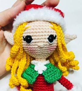 cape elerinna christmas elf crochet pattern doll amigurumi beginner free