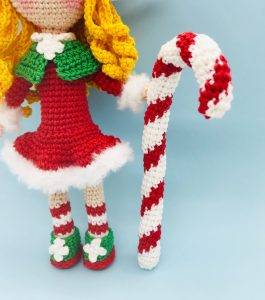 candy cane elerinna christmas elf crochet pattern doll amigurumi beginner free