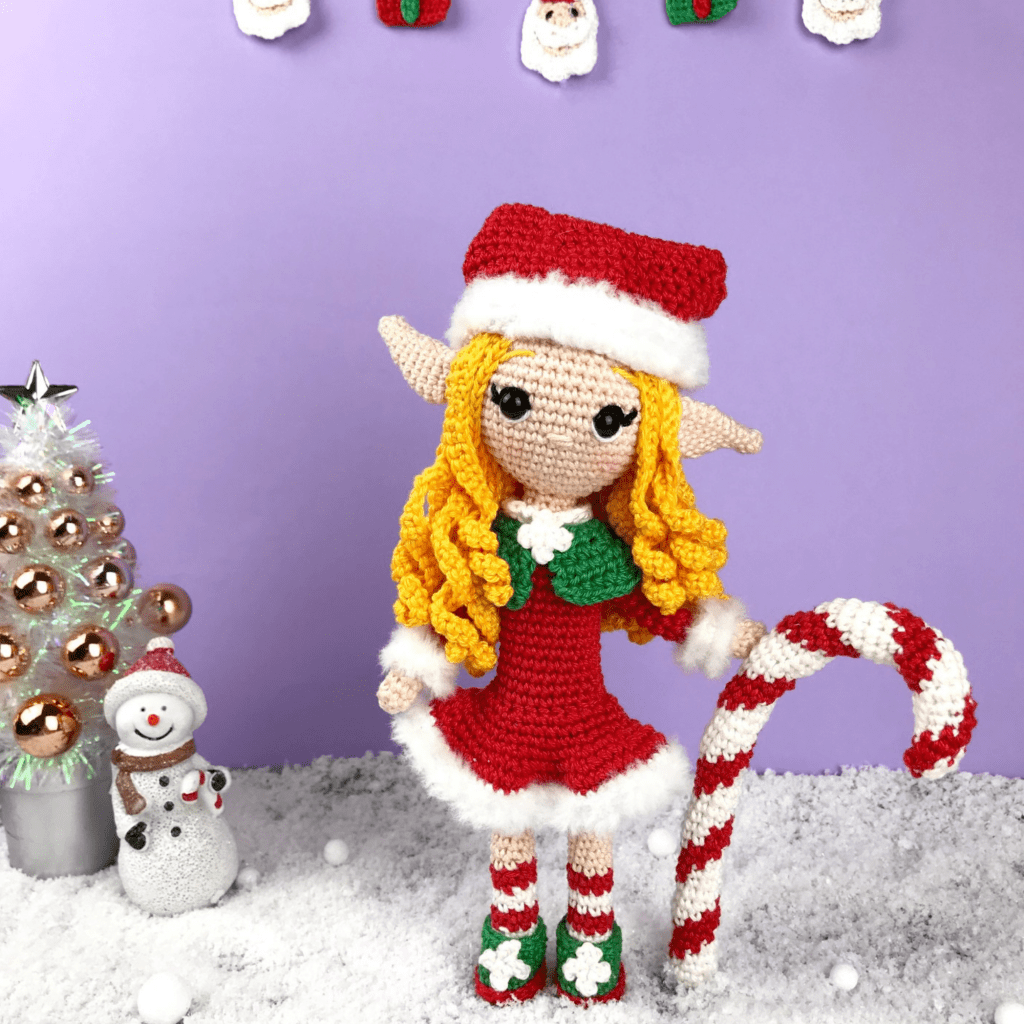 crochet pattern amigurumi christmas doll elf