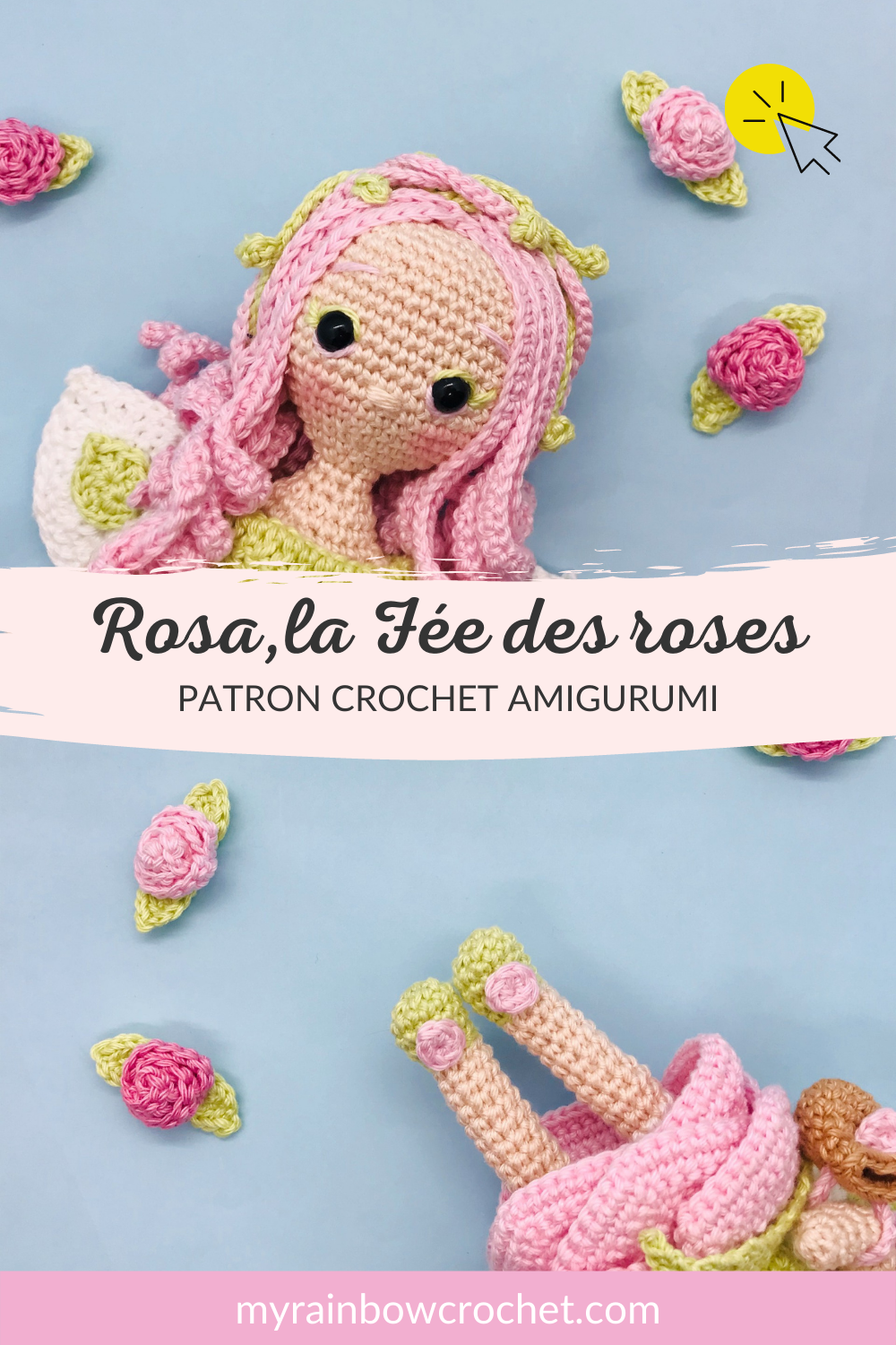 Rosa fée des roses crochet