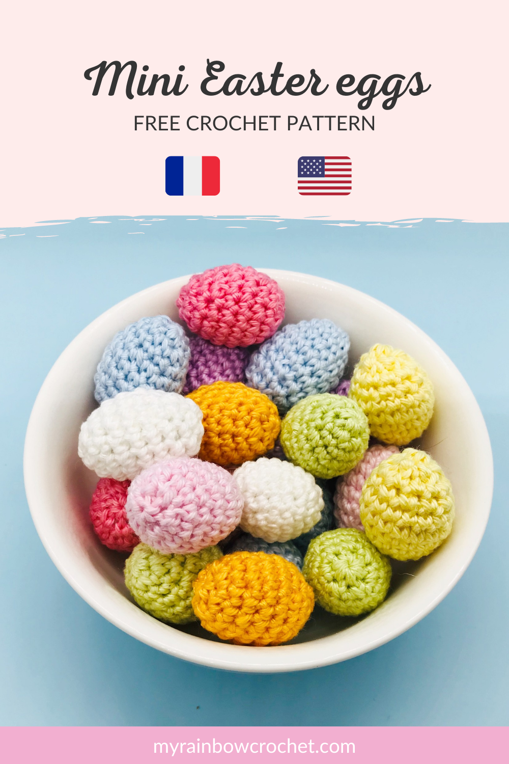 crochet mini easter egg pattern