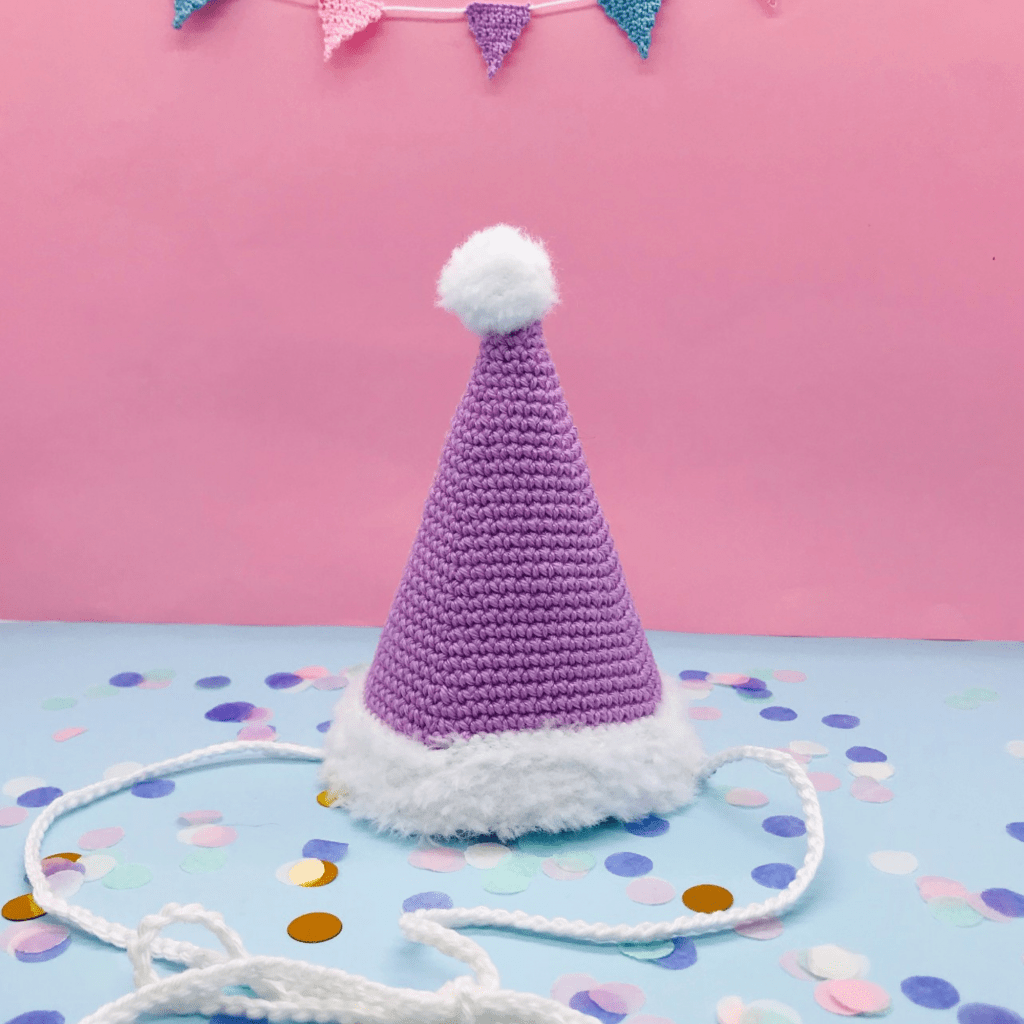 crochet pattern party hat birthday