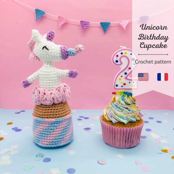 crochet pattern unicorn cupcake birthday