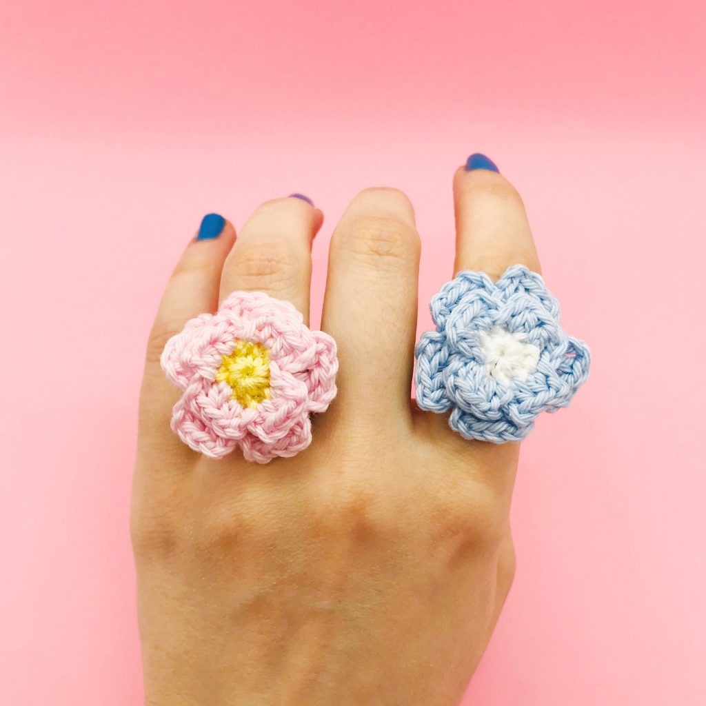 Crochet Flower Ring Crochet pattern My Rainbow Crochet