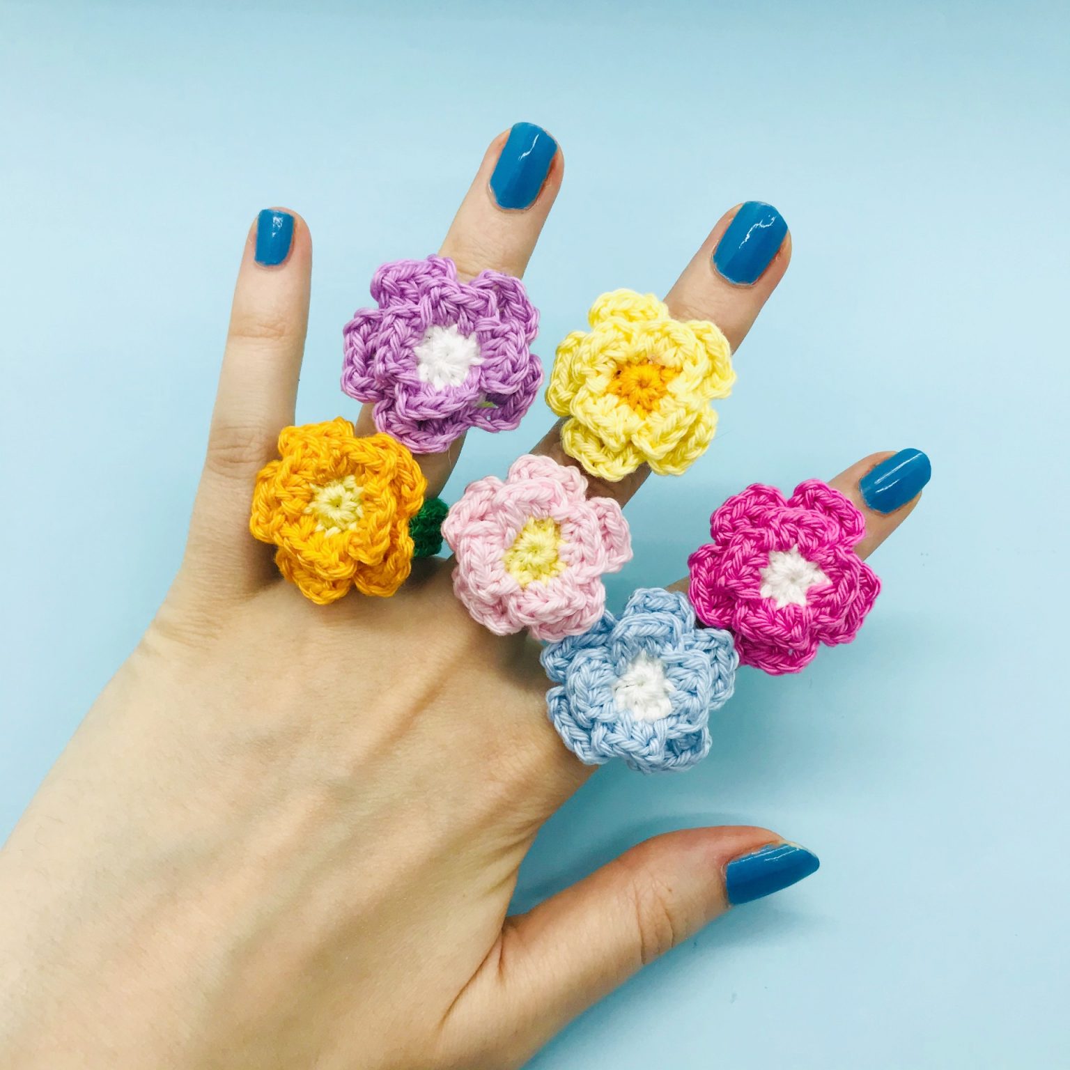 Crochet Flower Ring Crochet pattern My Rainbow Crochet