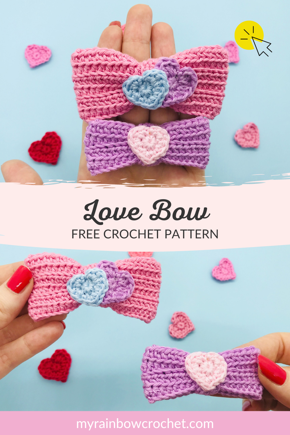 crochet pattern love bow
