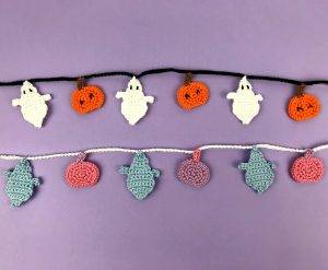 crochet pattern halloween garland