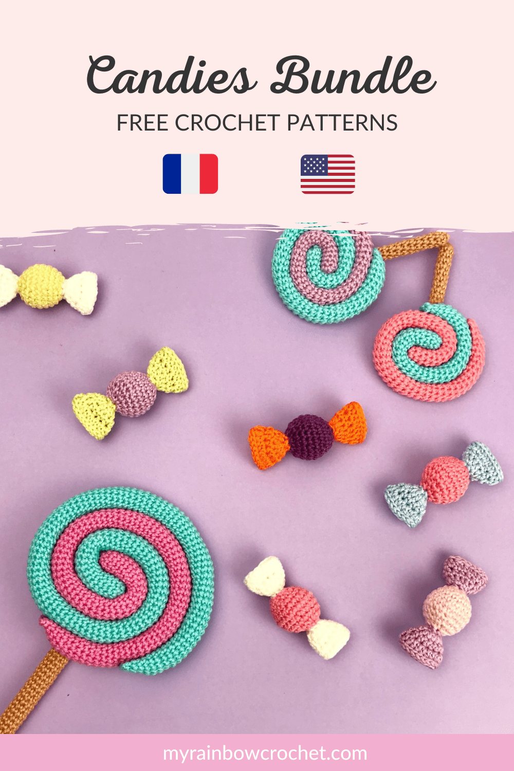 crochet patterns candy lollipop halloween