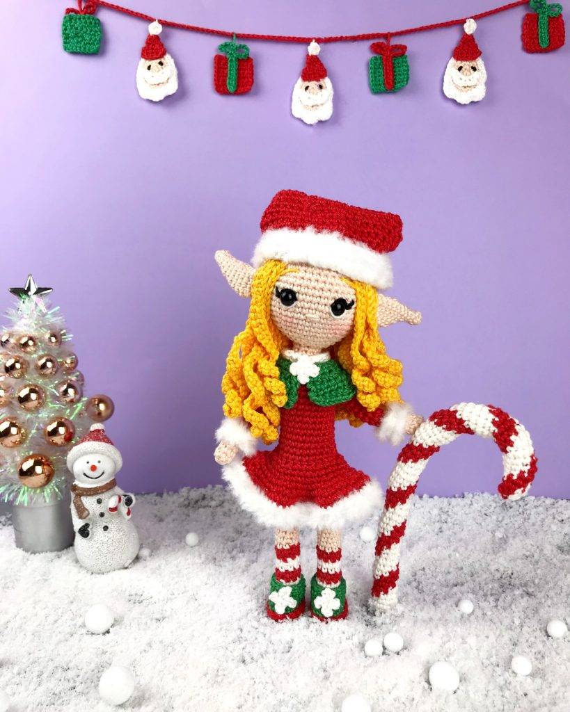 patron crochet elfe noël amigurumi poupée