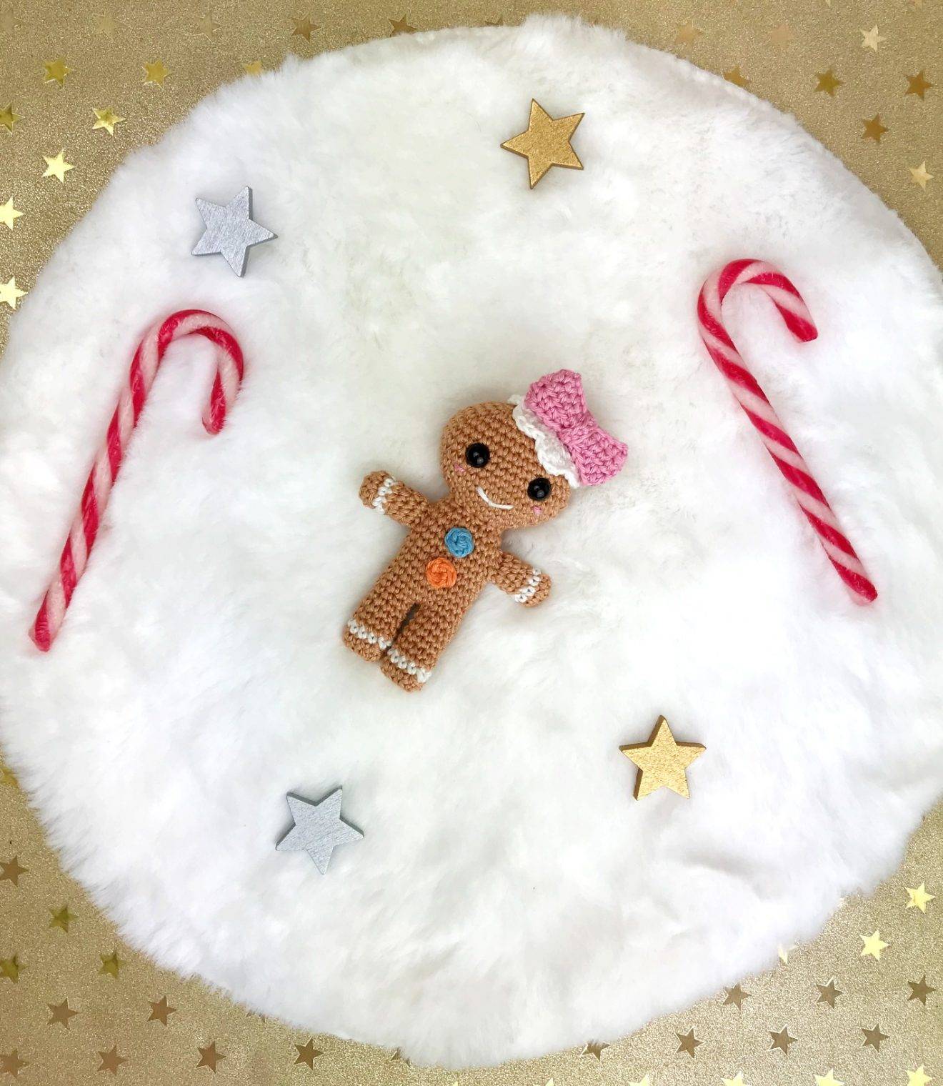 Gingerbread Lady Pattern Lady Gingerbread - Crochet Amigurumi pattern - My Rainbow Crochet