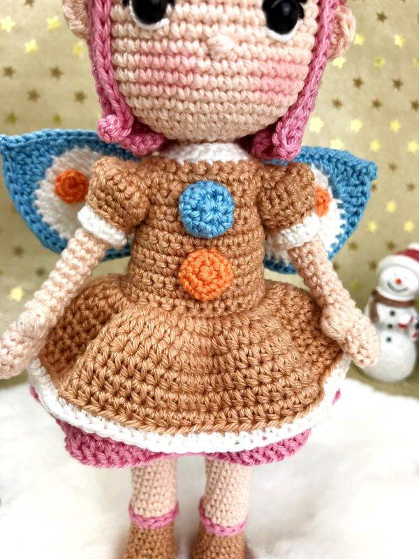 crochet pattern amigurumi doll fairy gingerbread