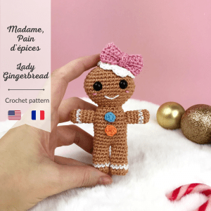 patron crochet madame pain d'épices amigurumi