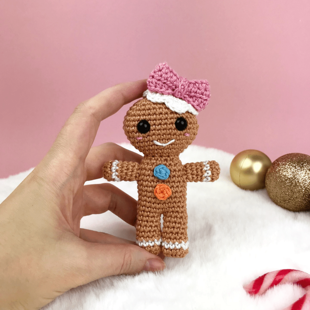 crochet pattern amigurumi christmas lady gingerbread