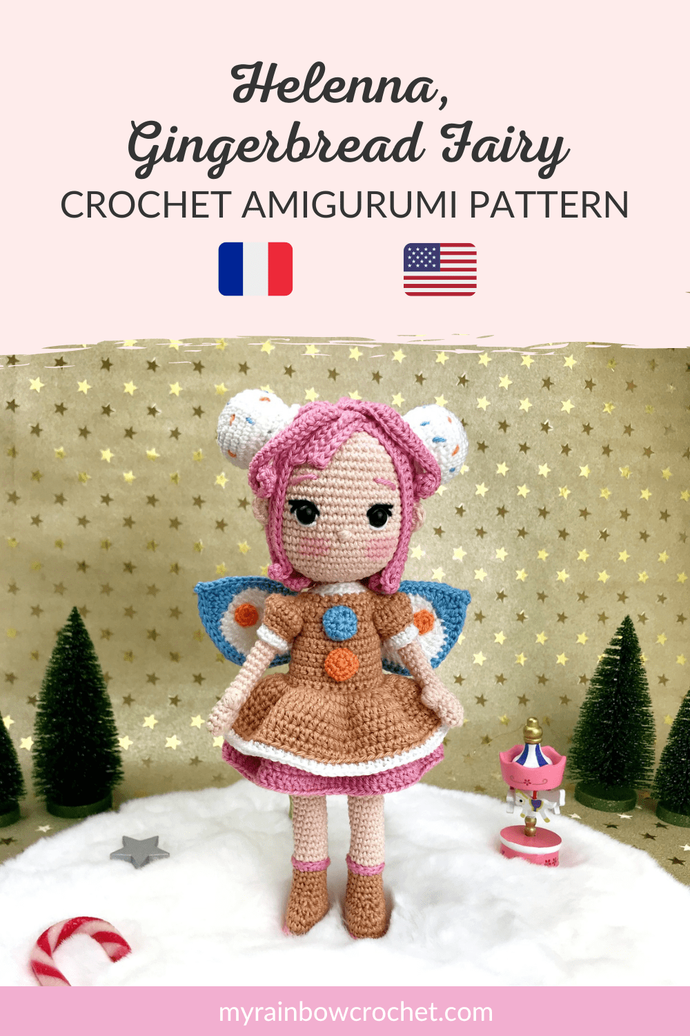 crochet pattern amigurumi fairy gingerbread
