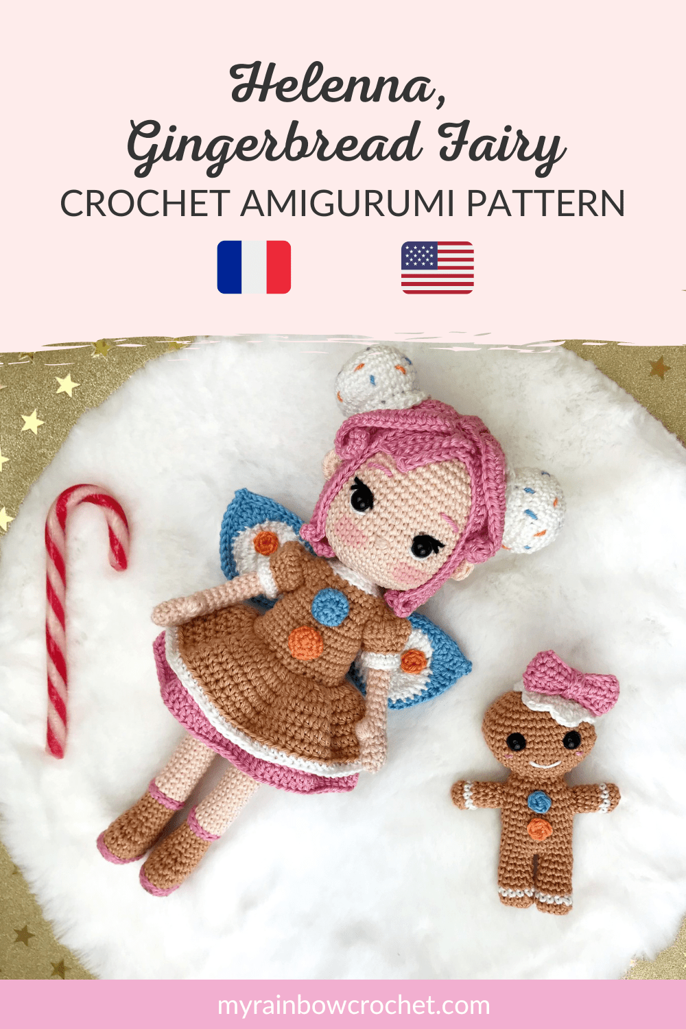 crochet pattern amigurumi fairy gingerbread