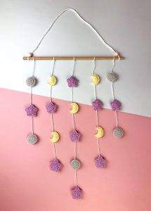wall hanging starry night crochet pattern decoration