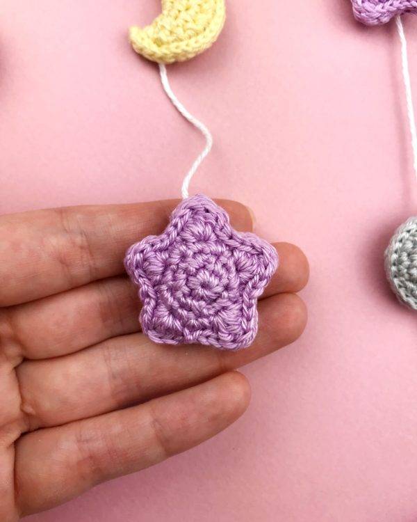 pattern crochet amigurumi decoration starry night wall hanging