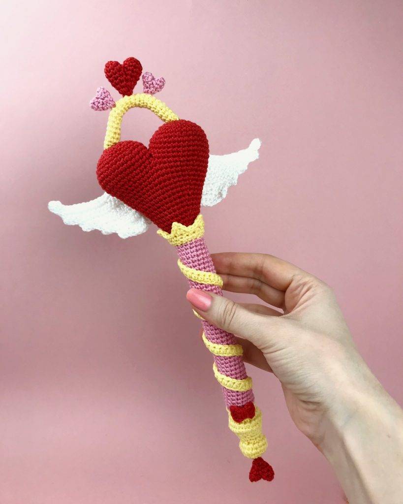love magic wand crochet amigurumi pattern