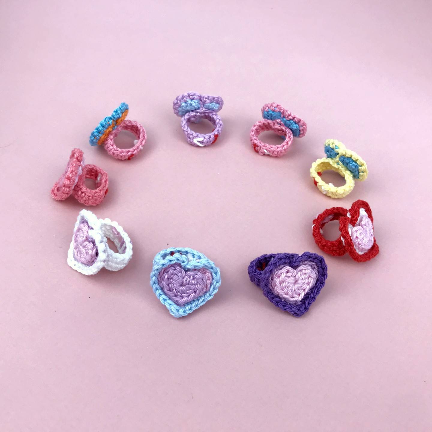 Heart Ring - Crochet pattern jewelry - My Rainbow Crochet