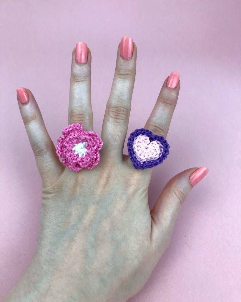Heart Ring - Crochet pattern jewelry - My Rainbow Crochet