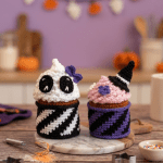 cupcake halloween sorcière squelette patron crochet amigurumi débutant facile food