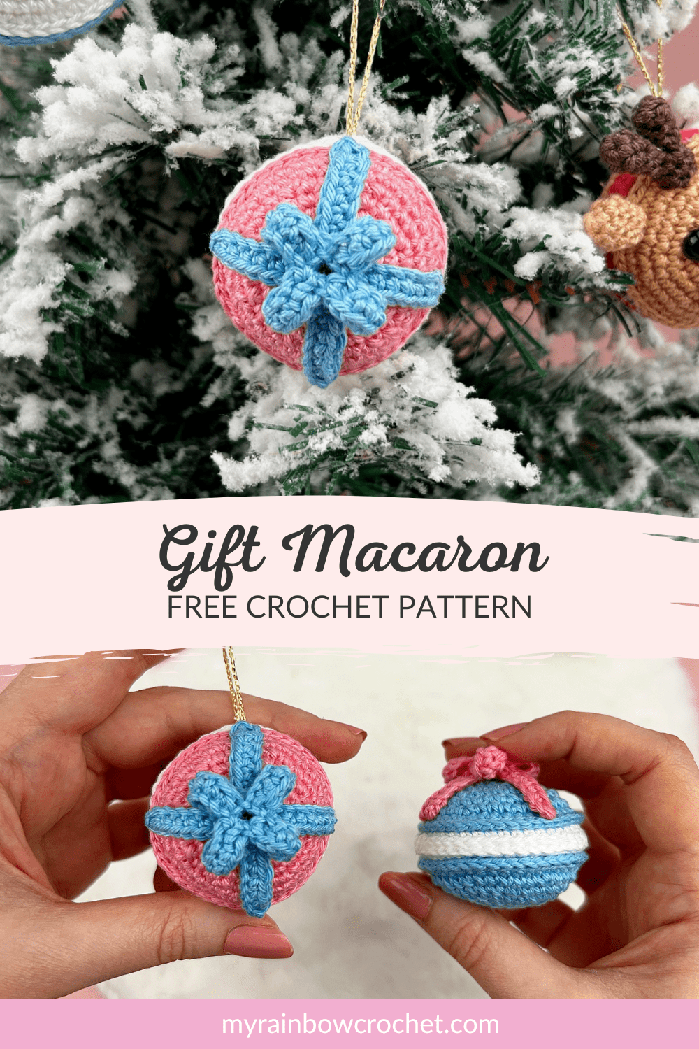 christmas gift macaron easy crochet amigurumi pattern beginner food decoration
