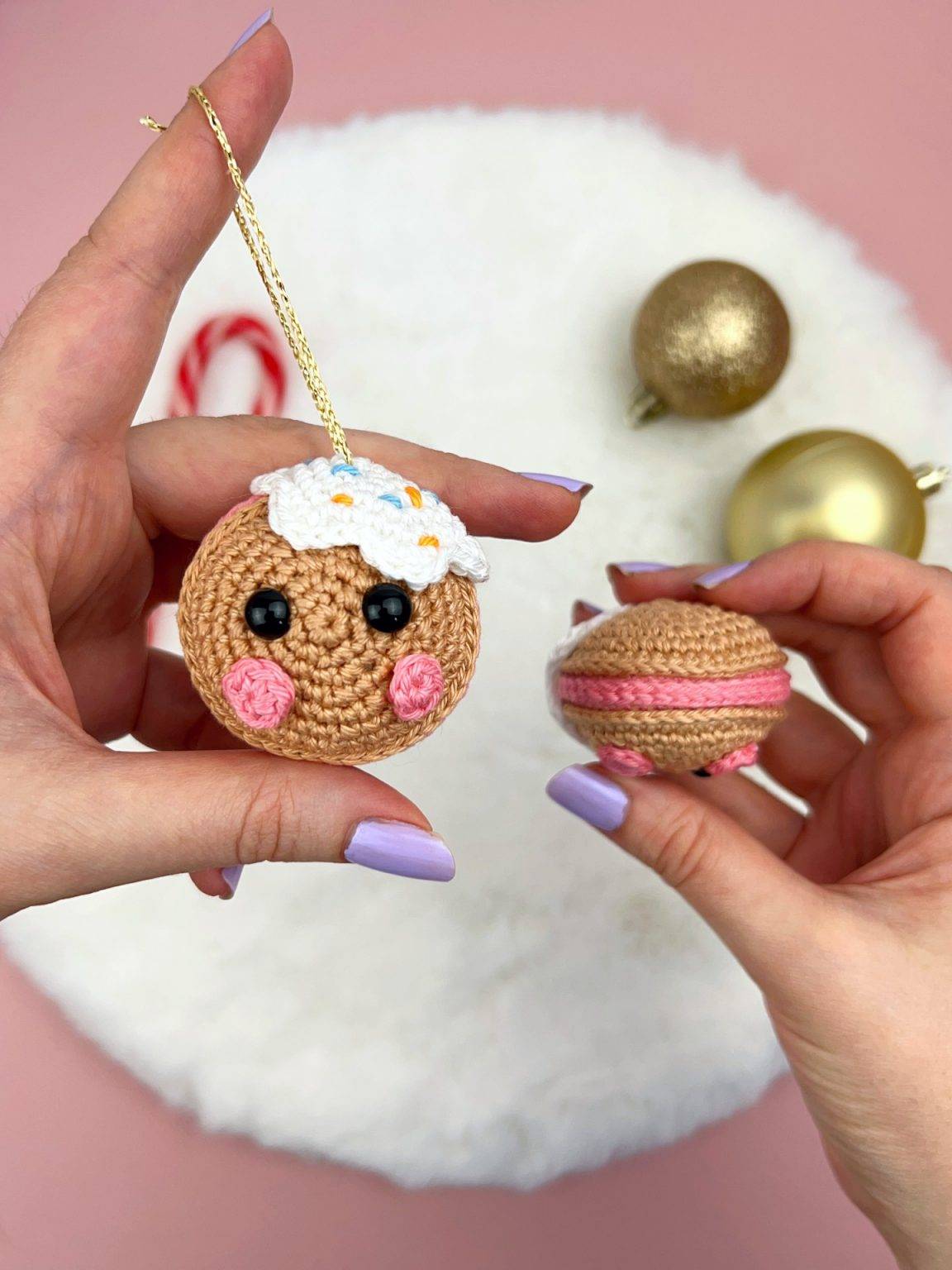 Gingerbread Lady Pattern Lady Gingerbread Macaron - FREE crochet pattern - My Rainbow Crochet