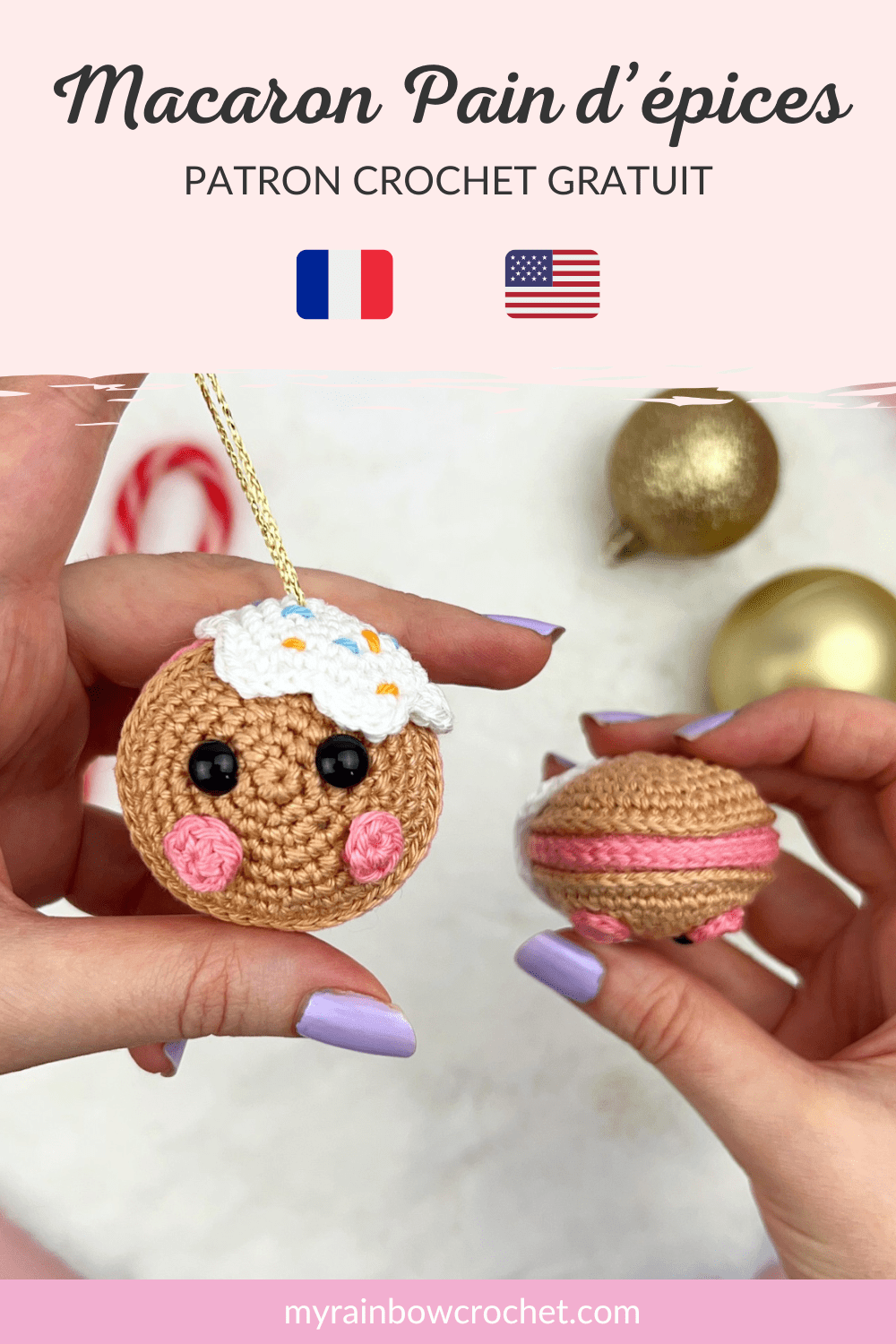 Kit De Crochet Débutant Adulte - Thème Pain D'épice De Noël - Complet Avec Laine, Crochet Et Tutoriel Vidéo